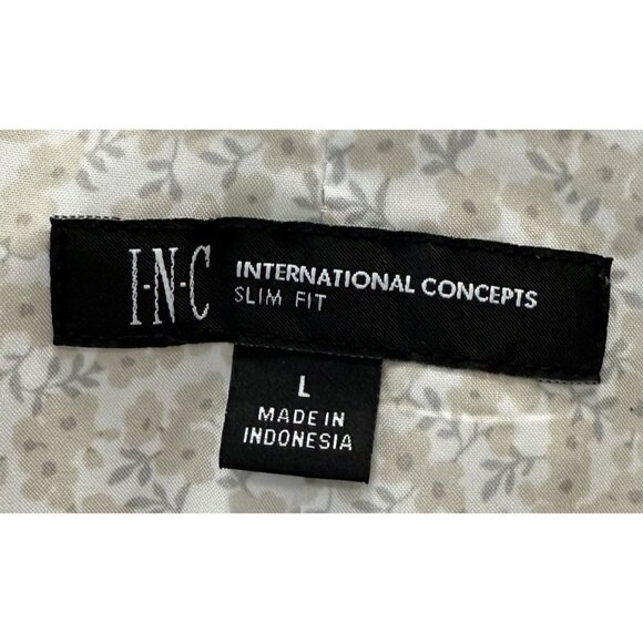 INC International Concepts Linen Blend Blazer Mens Large Slim Fit White - Picture 4 of 7